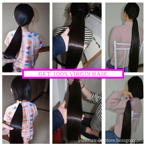 32 34 36 38 40 Inch Raw Indian Straight Hair Weave, Indian 100% Human Hair Weft,Super Long Mink Brazilian Human hair Bundles